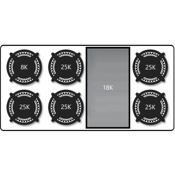 Capital Culinarian Series 48-Inch 6 Burner Specialty Cooktop Rangetop