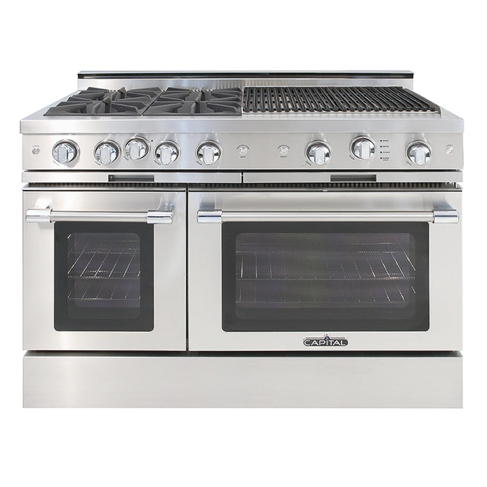 Capital Culinarian Series 48-Inch All Gas 25K BTU 4 Burner & Specialty Cooktop Range