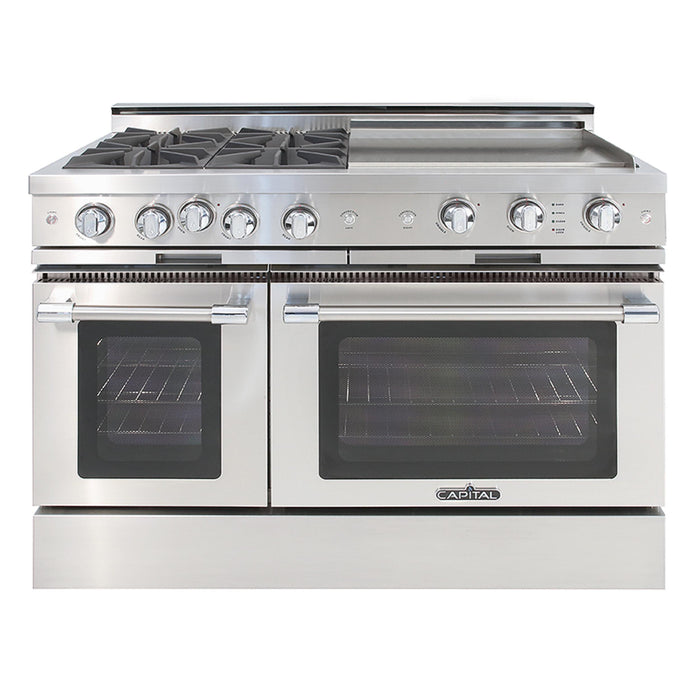 Capital Culinarian Series 48-Inch All Gas 25K BTU 4 Burner & Specialty Cooktop Range