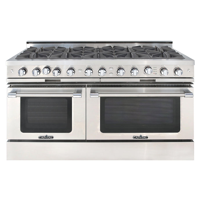 Capital Grand Chef Series 60-Inch All Gas 25K BTU 10 Burner Open Burner Range