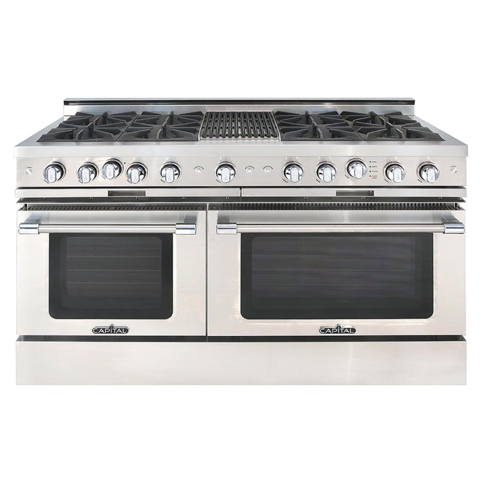 Capital Culinarian Series 60-Inch All Gas 23K BTU 8 Burner, Grill & Griddle Range