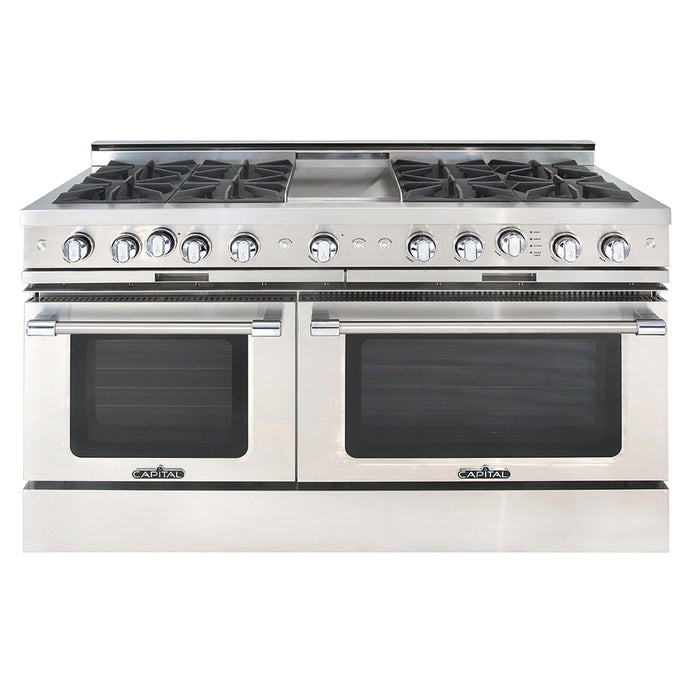 Capital Culinarian Series 60-Inch All Gas 23K BTU 8 Burner, Grill & Griddle Range