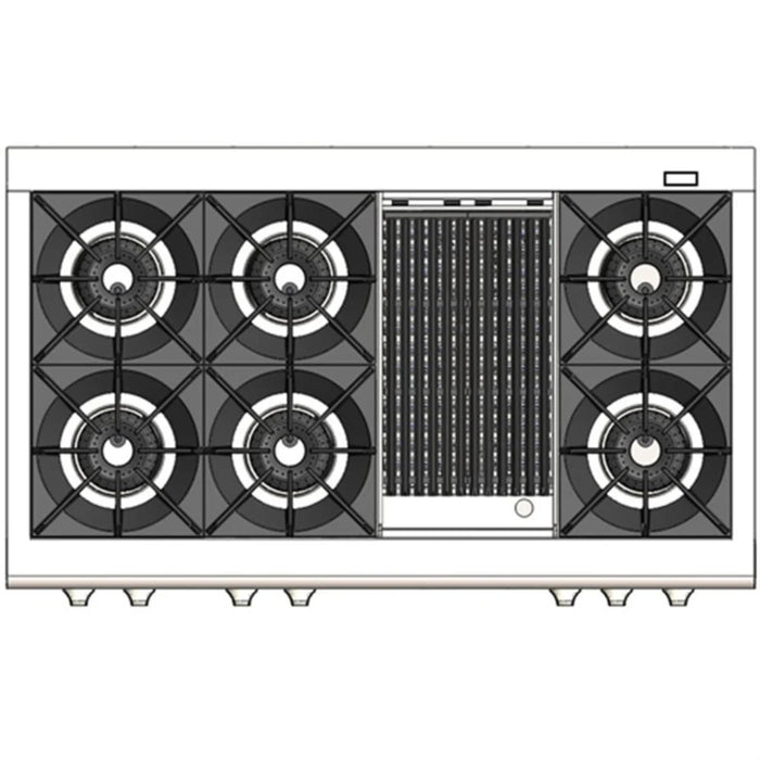 Capital Grand Chef Series 48-Inch Dual Fuel 6 Open Burner Specialty Cooktop Range