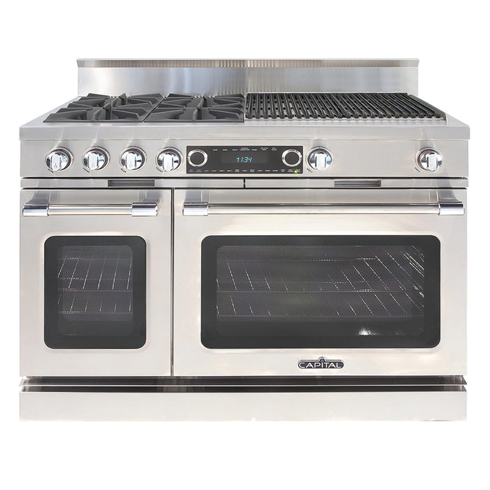Capital Grand Chef Series 48-Inch Dual Fuel 4 Open Burner Specialty Cooktop Range