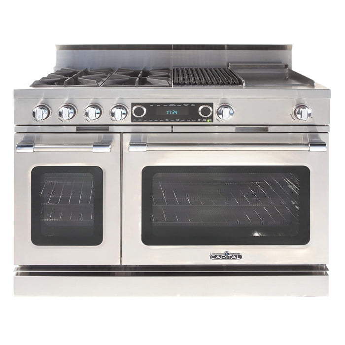 Capital Grand Chef Series 48-Inch Dual Fuel 4 Open Burner Grill & Griddle Range