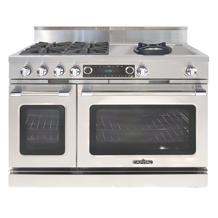 Capital Grand Chef Series 48-Inch Dual Fuel 4 Open Burner Specialty Cooktop Range