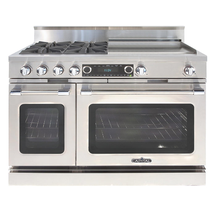 Capital Grand Chef Series 48-Inch Dual Fuel 4 Open Burner Specialty Cooktop Range