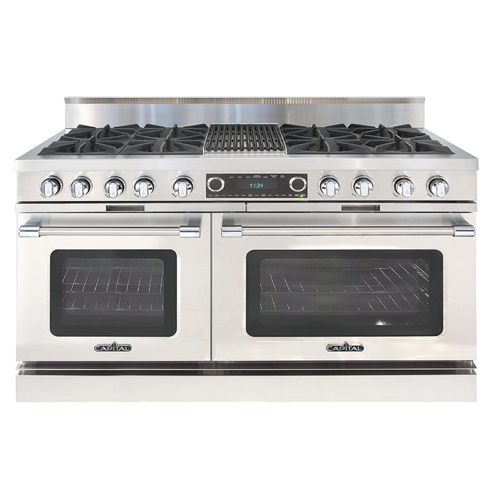 Capital Grand Chef Series 60-Inch Dual Fuel 8 Open Burner Specialty Cooktop Range
