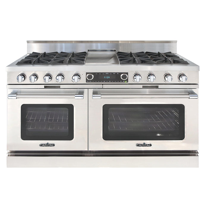 Capital Grand Chef Series 60-Inch Dual Fuel 8 Open Burner Specialty Cooktop Range