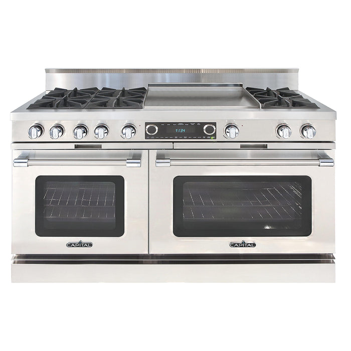 Capital Grand Chef Series 60-Inch Dual Fuel 6 Open Burner Specialty Cooktop Range