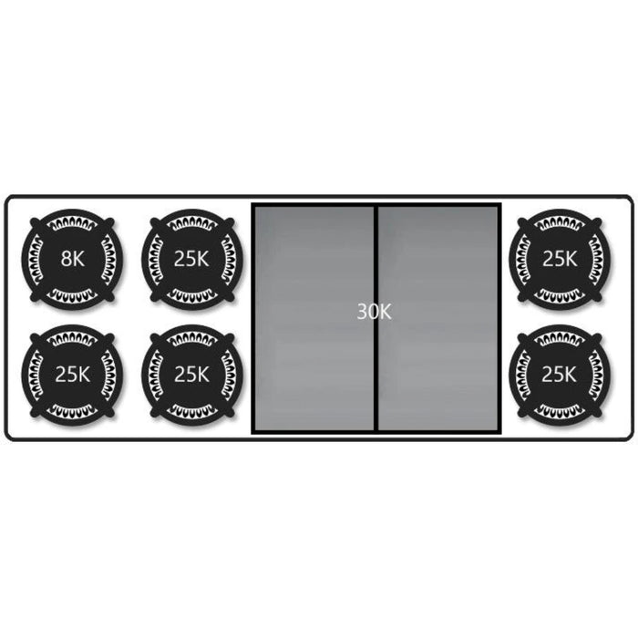 Capital Grand Chef Series 60-Inch Dual Fuel 6 Open Burner Specialty Cooktop Range