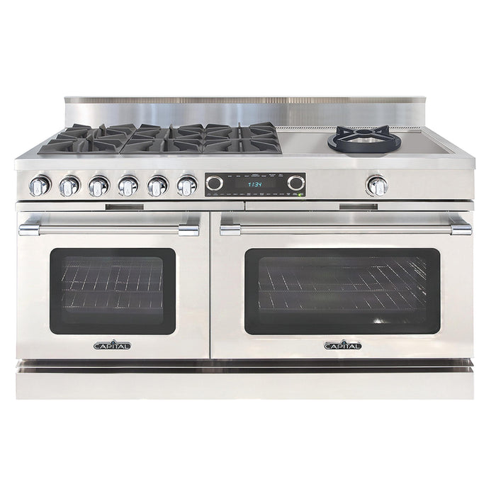 Capital Grand Chef Series 60-Inch Dual Fuel 6 Open Burner Specialty Cooktop Range