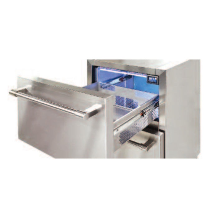 Brass Satin Finish Upgrade for 2 Drawer Refrigerator