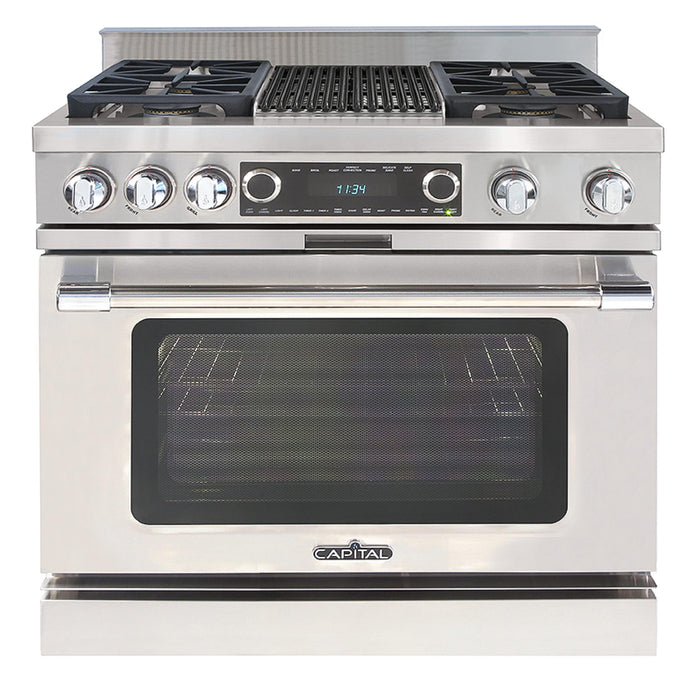 Capital Grand Chef Series 36-Inch Dual Fuel 4 Burner, Grill & Griddle Range