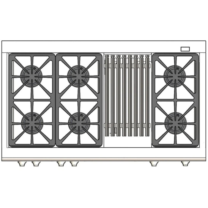 Capital Grand Chef Series 48-Inch Dual Fuel 6 Burner Specialty Cooktop Range