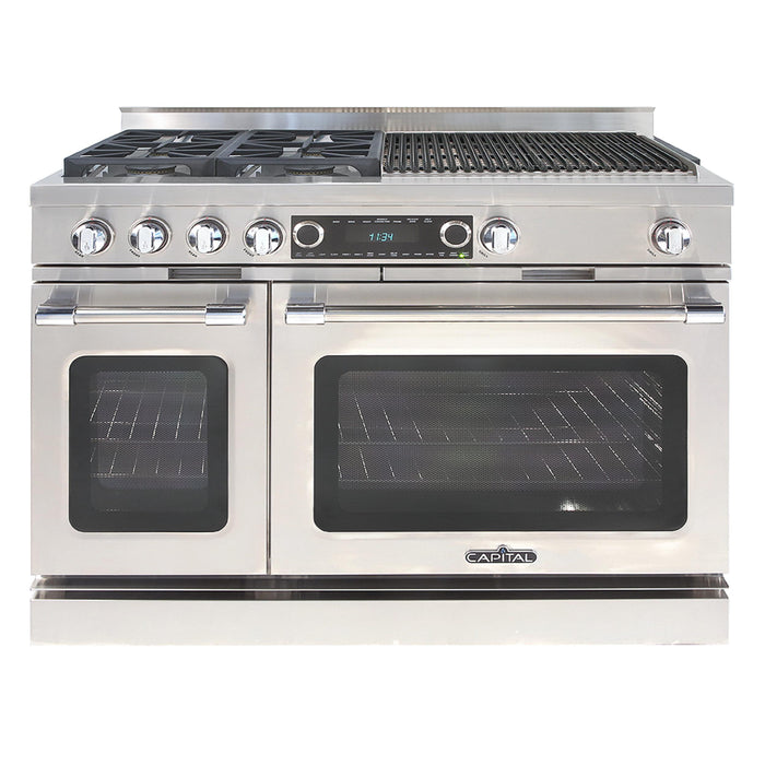 Capital Grand Chef Series 48-Inch Dual Fuel 4 Burner Specialty Cooktop Range