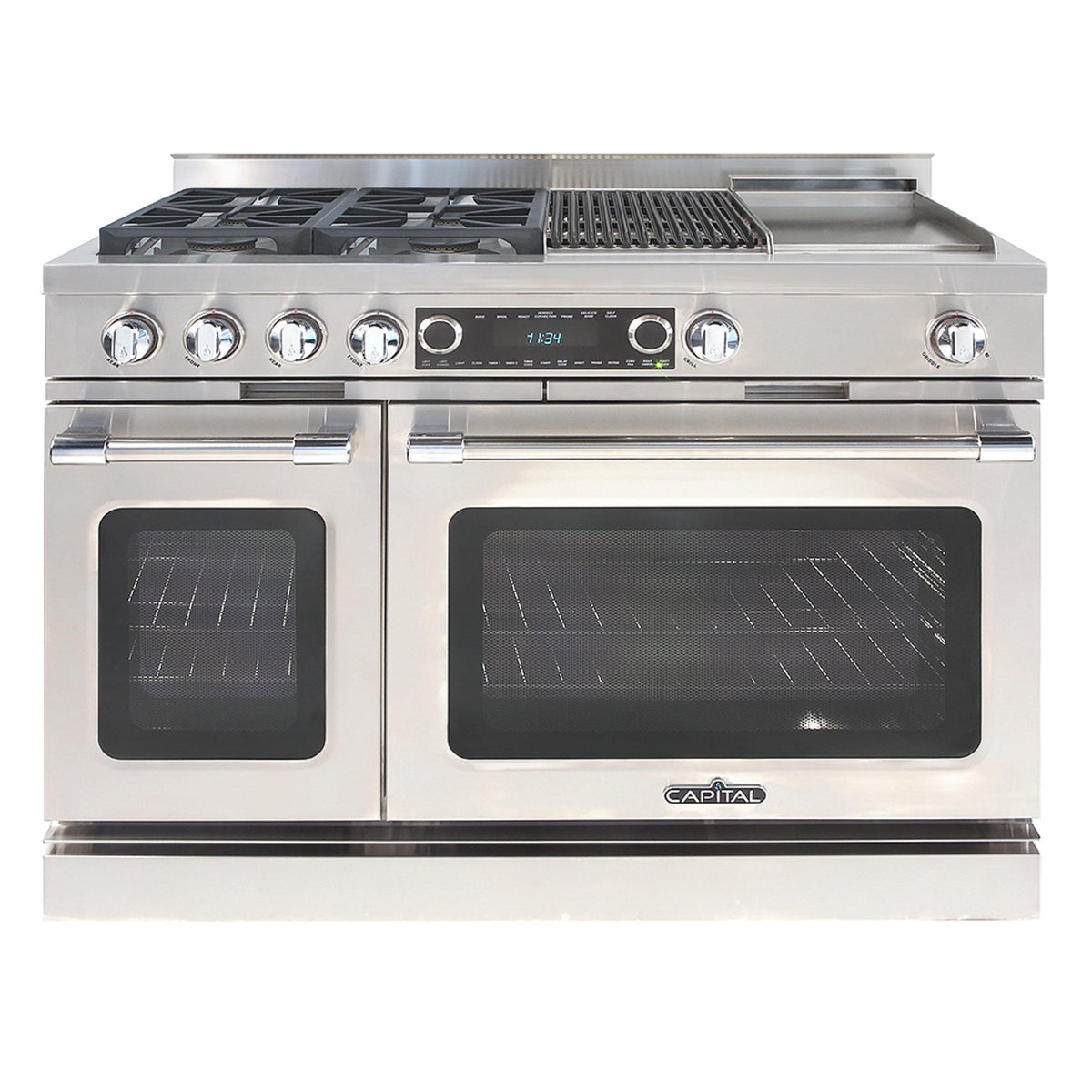 Capital Grand Chef Series 48-Inch Dual Fuel 4 Burner, Grill & Griddle ...
