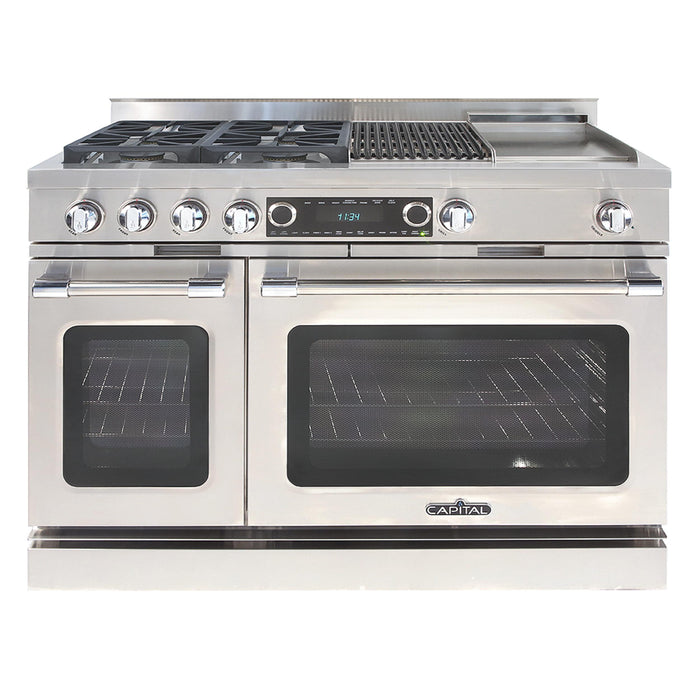 Capital Grand Chef Series 48-Inch Dual Fuel 4 Burner, Grill & Griddle Range