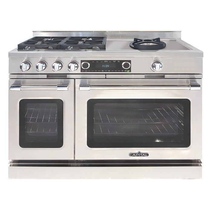 Capital Grand Chef Series 48-Inch Dual Fuel 4 Burner Specialty Cooktop Range