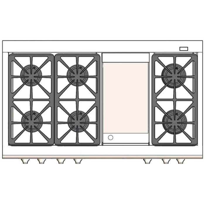 Capital Grand Chef Series 48-Inch Dual Fuel 6 Burner Specialty Cooktop Range