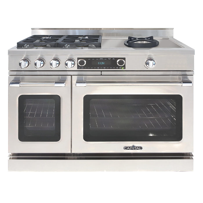 Capital Grand Chef Series 48-Inch Dual Fuel 4 Burner Specialty Cooktop Range