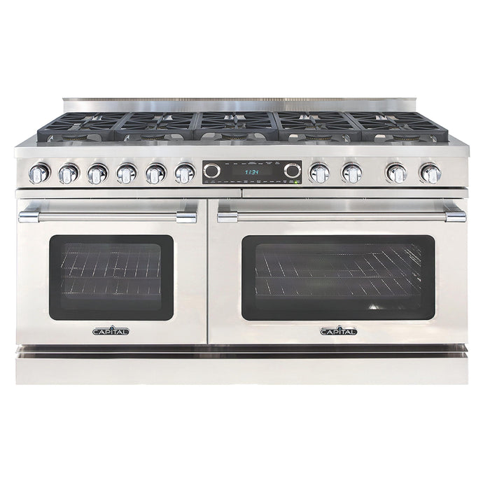 Capital Grand Chef Series 60-Inch Dual Fuel 10 Burner Masterpiece Range