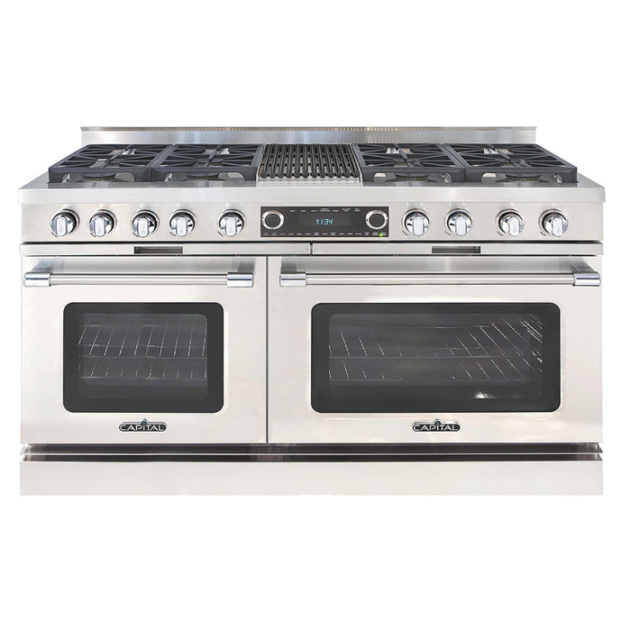 Capital Grand Chef Series 60-Inch Dual Fuel 8 Burner Specialty Cooktop Range
