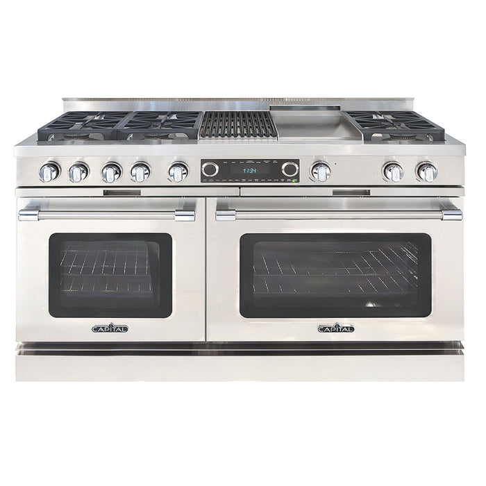 Capital Grand Chef Series 60-Inch Dual Fuel 6 Burner Grill & Griddle Range
