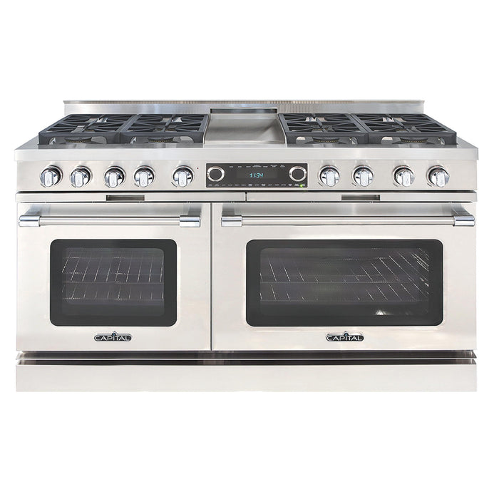 Capital Grand Chef Series 60-Inch Dual Fuel 8 Burner Specialty Cooktop Range