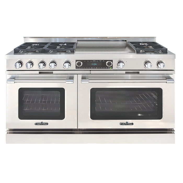 Capital Grand Chef Series 60-Inch Dual Fuel 6 Burner Specialty Cooktop Range