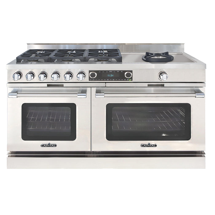 Capital Grand Chef Series 60-Inch Dual Fuel 6 Burner Specialty Cooktop Range