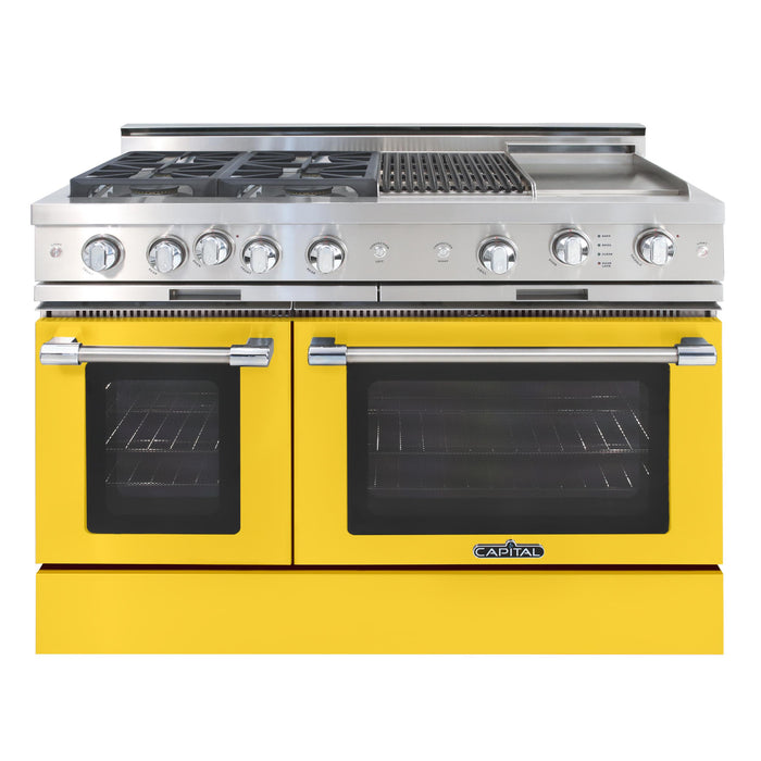 Capital Precision Series 48-Inch High BTU 4 Burner, Grill, & Griddle Double Door Classic Chef Range