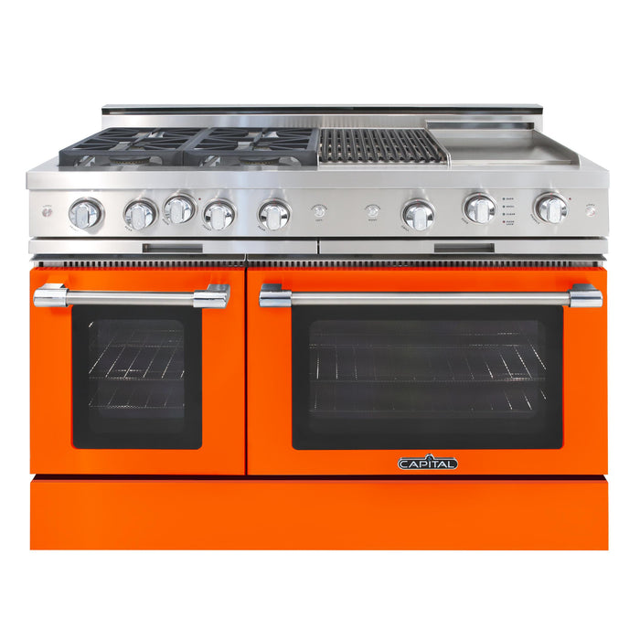 Capital Precision Series 48-Inch High BTU 4 Burner, Grill, & Griddle Double Door Classic Chef Range