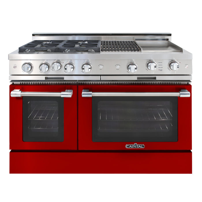 Capital Precision Series 48-Inch High BTU 4 Burner, Grill, & Griddle Double Door Classic Chef Range