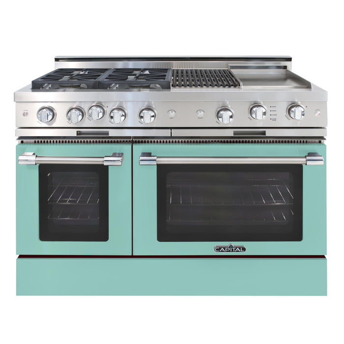 Capital Precision Series 48-Inch High BTU 4 Burner, Grill, & Griddle Double Door Classic Chef Range