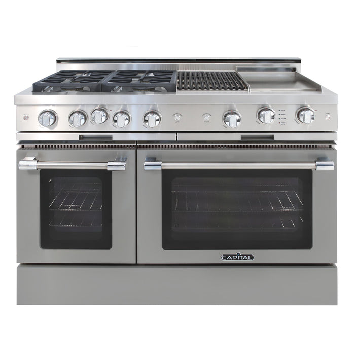 Capital Precision Series 48-Inch High BTU 4 Burner, Grill, & Griddle Double Door Classic Chef Range