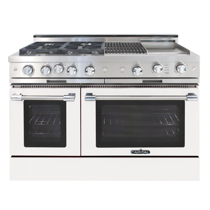 Capital Precision Series 48-Inch High BTU 4 Burner, Grill, & Griddle Double Door Classic Chef Range