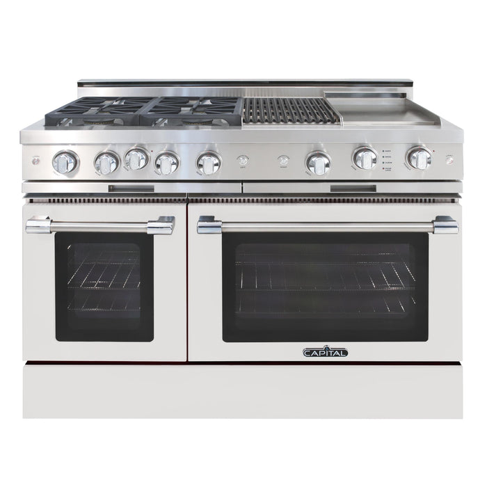 Capital Precision Series 48-Inch High BTU 4 Burner, Grill, & Griddle Double Door Classic Chef Range