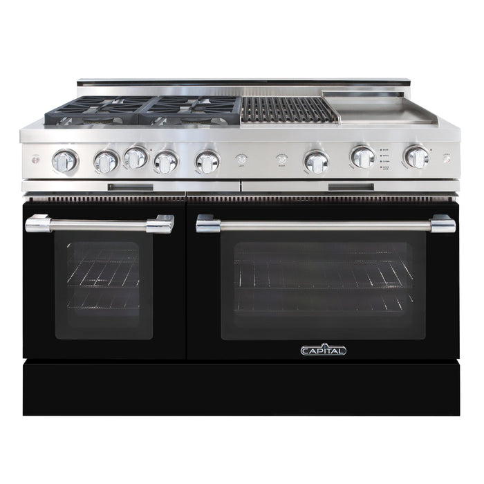 Capital Precision Series 48-Inch High BTU 4 Burner, Grill, & Griddle Double Door Classic Chef Range