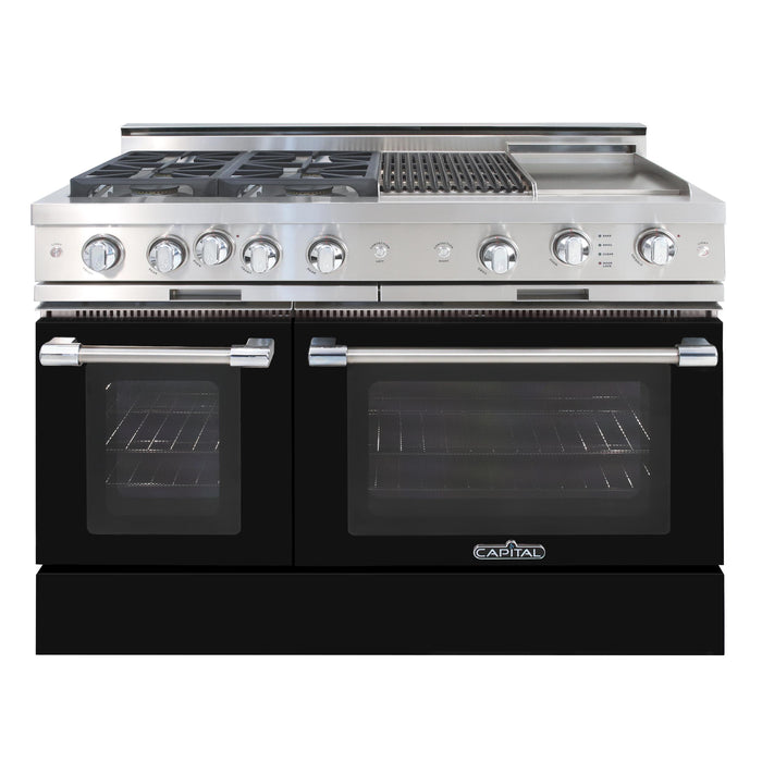Capital Precision Series 48-Inch High BTU 4 Burner, Grill, & Griddle Double Door Classic Chef Range