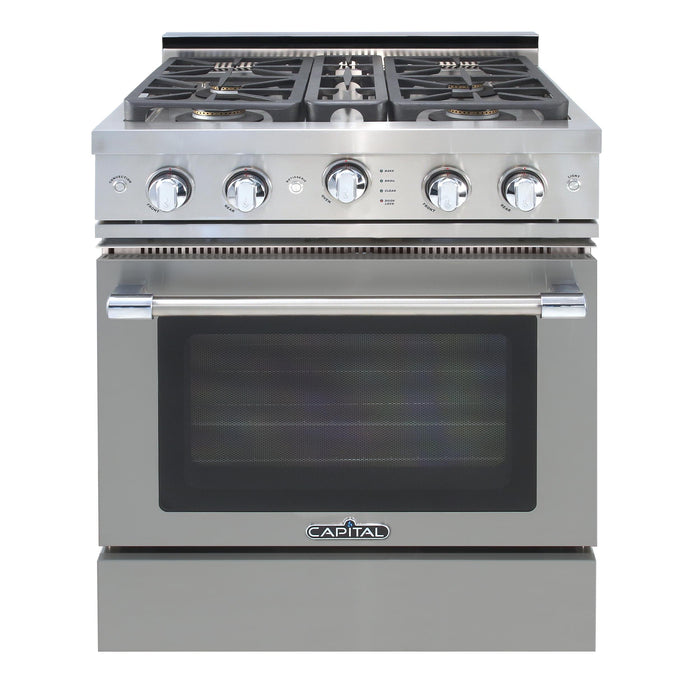 Capital Precision Series 30-Inch High BTU 4 Burner Single Door Freestanding Classic Chef Range