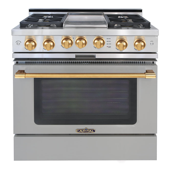 Brass Satin Knob Upgrade for 30" & 36" Ranges and Rangetops
