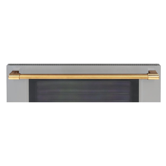 Brass Satin Finish Upgrade for 30" Stainless Warming Drawer