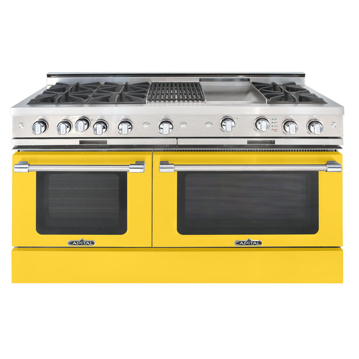 Capital Precision Series 60-Inch 19K BTU 6 Burner, Grill, & Griddle Double Door Grand Chef Range