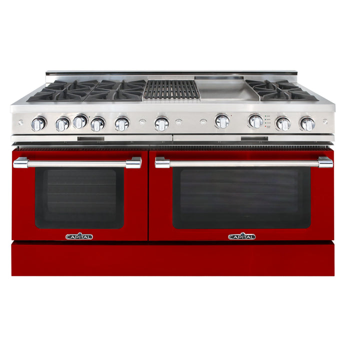 Capital Precision Series 60-Inch 19K BTU 6 Burner, Grill, & Griddle Double Door Grand Chef Range