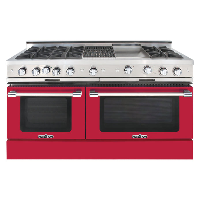 Capital Precision Series 60-Inch 19K BTU 6 Burner, Grill, & Griddle Double Door Grand Chef Range