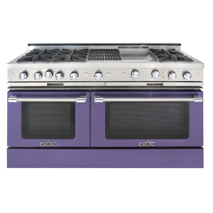 Capital Precision Series 60-Inch 19K BTU 6 Burner, Grill, & Griddle Double Door Grand Chef Range