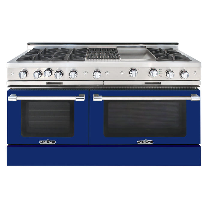 Capital Precision Series 60-Inch 19K BTU 6 Burner, Grill, & Griddle Double Door Grand Chef Range