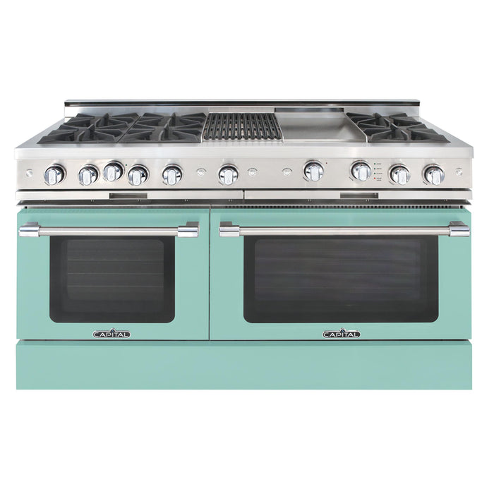 Capital Precision Series 60-Inch 19K BTU 6 Burner, Grill, & Griddle Double Door Grand Chef Range