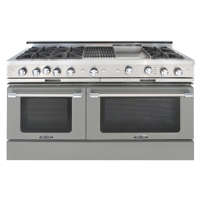 Capital Precision Series 60-Inch 19K BTU 6 Burner, Grill, & Griddle Double Door Grand Chef Range